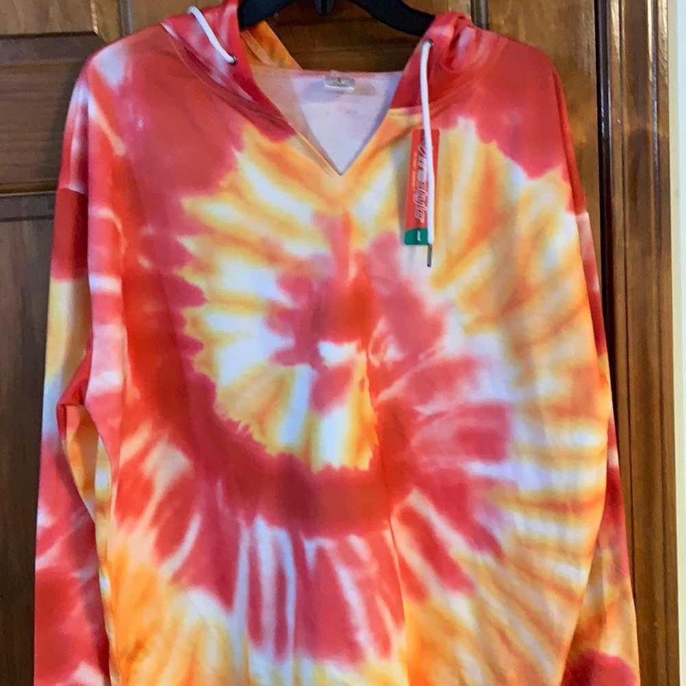 New Freestyle Tie Dye Hoodie L NWT